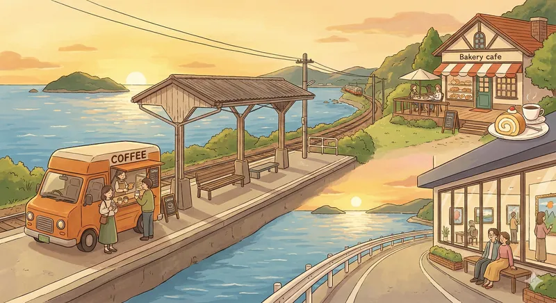 시모나다역 근처, 바다가 보이는 감성 카페 BEST 3